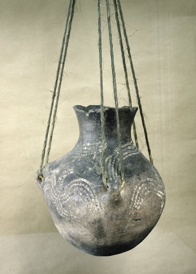 Vessel with a ribbon-style decoration, from Belloye-sur-Somme, Danubian Neolithic, c.3500 BC by Prehistoric